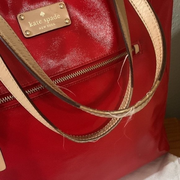 Kate Spade Kerryn Fulton Street Tote patent leather red wkru1704 - Picture 7 of 12